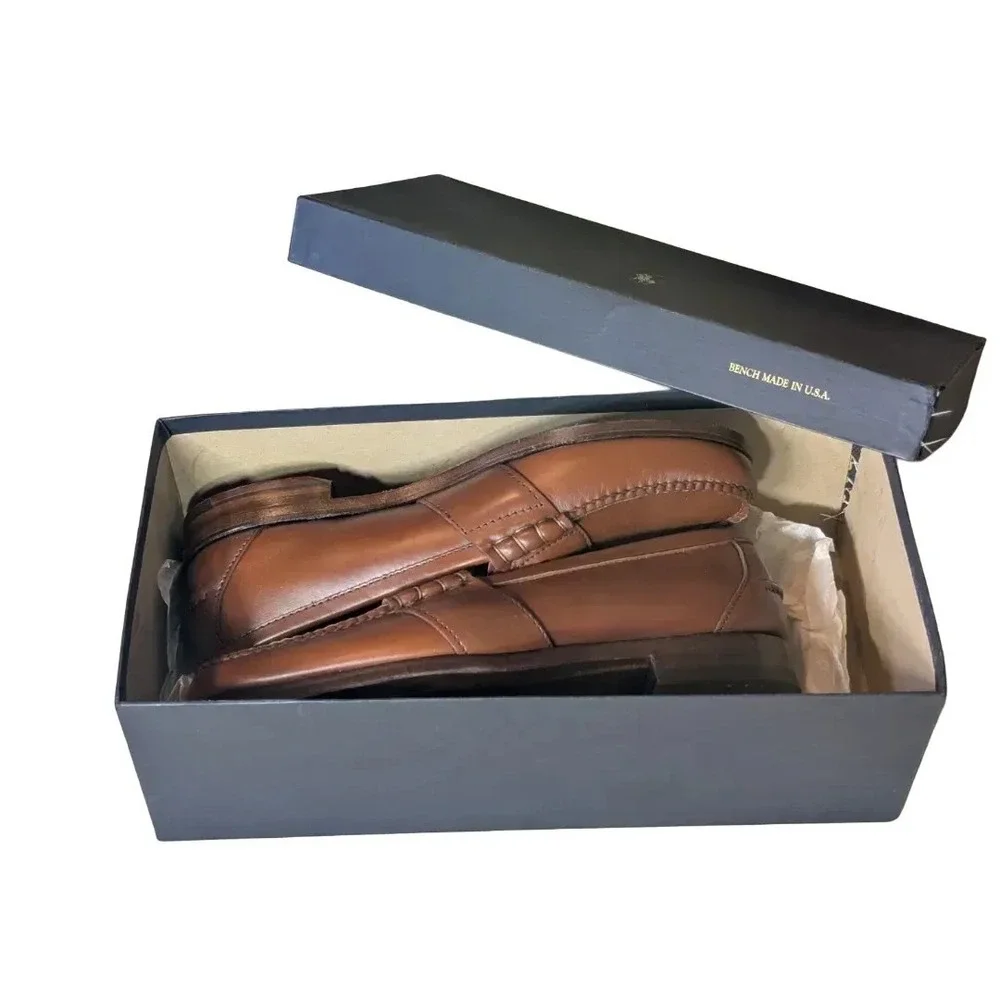 Polo Ralph Lauren Bench Made USA Admiralty Beefroll Penny Loafers Sz 9 NIB - Picture 12 of 14